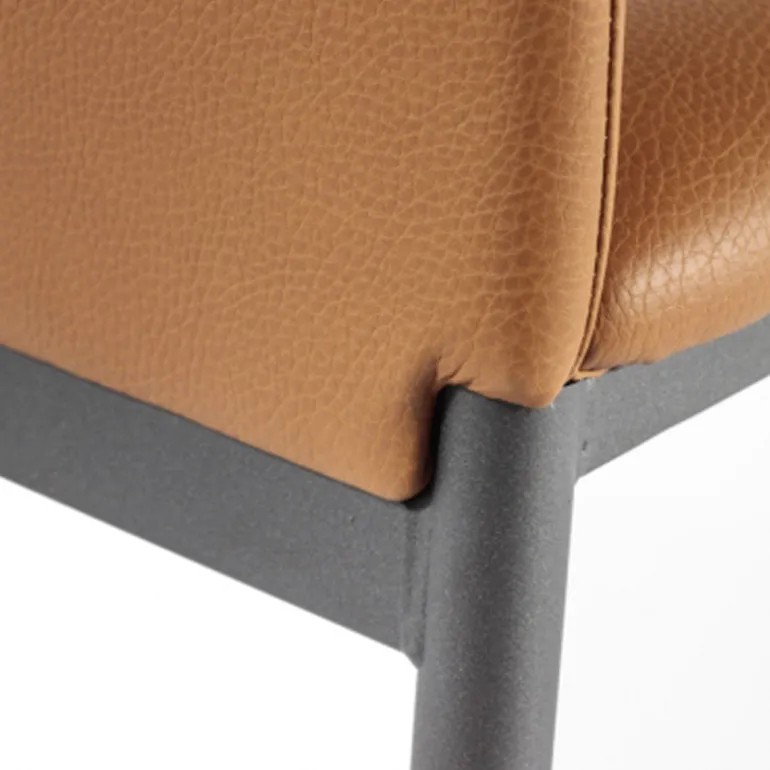 Loft Tabouret snack contemporain en simili et métal