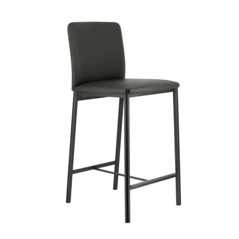 Loft Tabouret snack contemporain en simili et métal