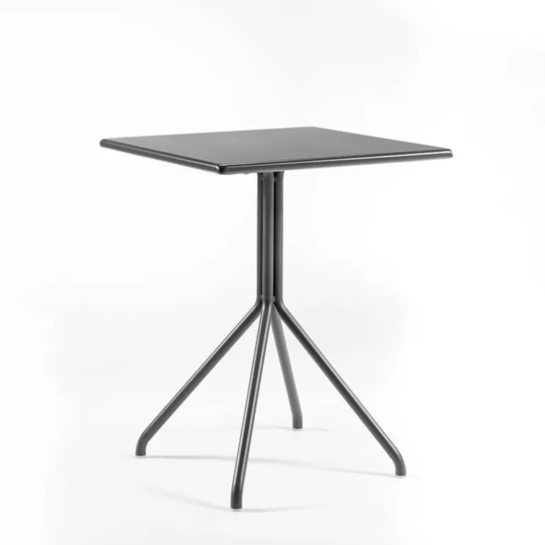 Lol Petite table carrée moderne en métal et composite fabrication italienne