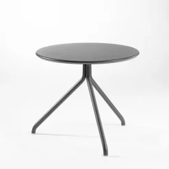 Lol Table d'appoint ronde italienne en métal et composite