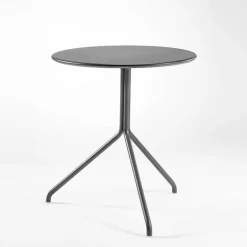 LOL Table de jardin ronde en métal et plateau composite fabriquée en Italie