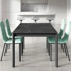 Lotus Table contemporaine extensible en céramique