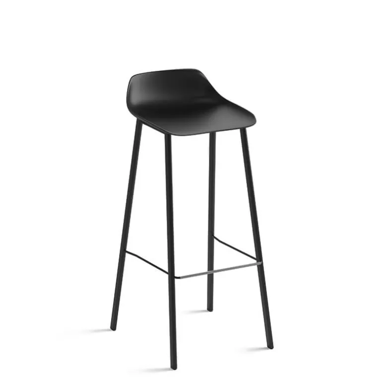 Louis Tabouret de bar en polypropylène avec pieds en métal fabrication belge