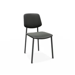 Lugano Chaise de séjour en simili avec pieds en métal