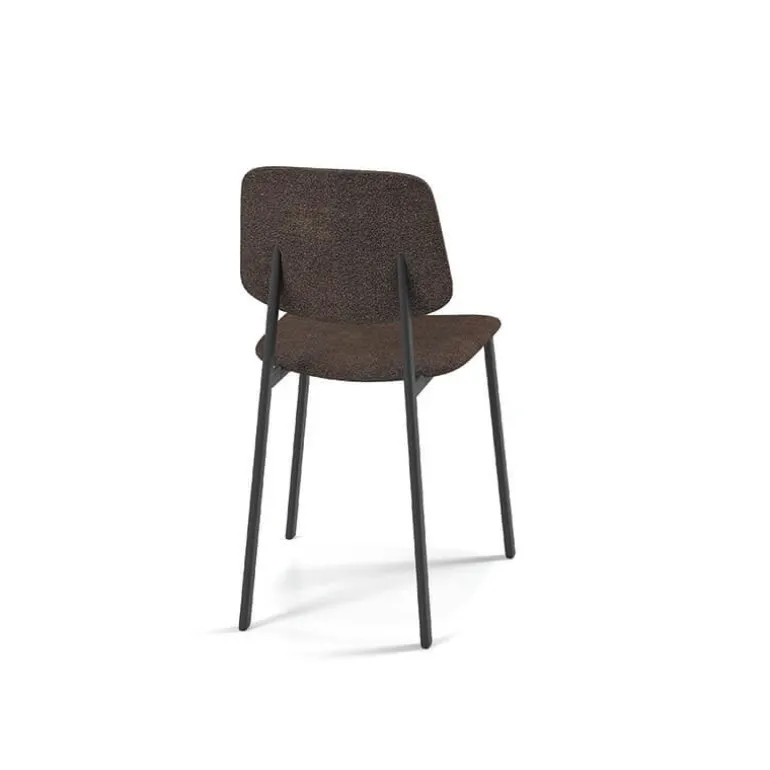 Lugano Chaise de séjour en tissu et pieds en métal