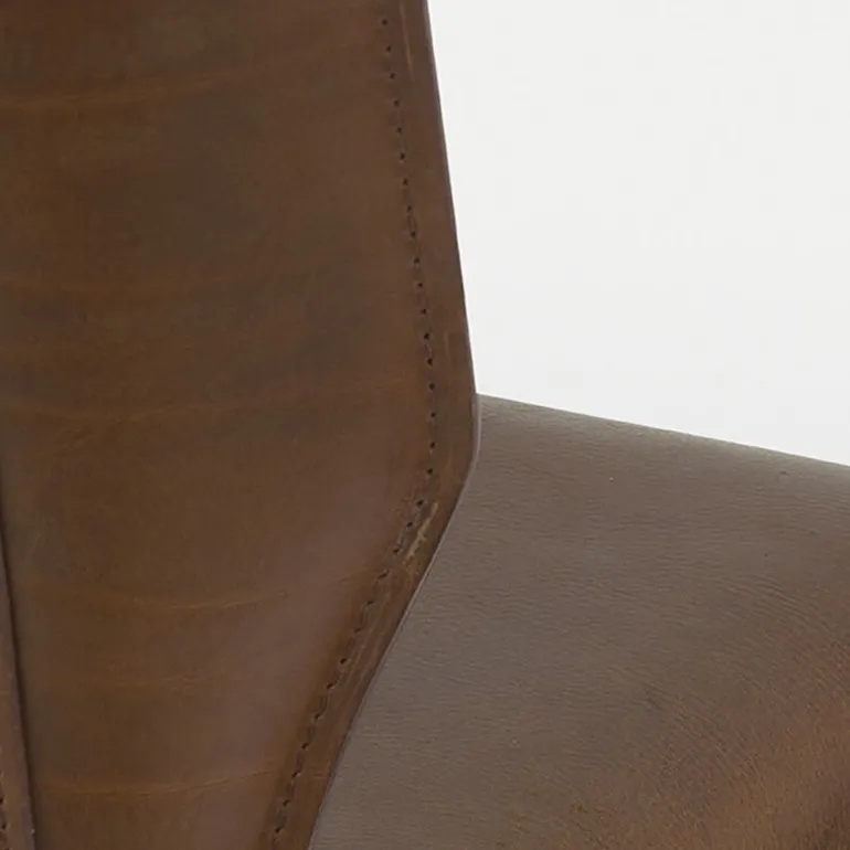 Maryl Chaise gainée contemporaine en croûte de cuir