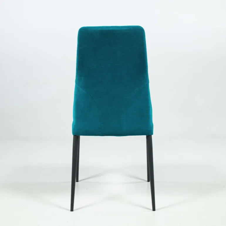 Mathilde Chaise de salle à manger italienne moderne en tissu et métal