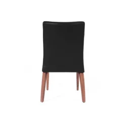 Matias stack Chaise confortable empilable en simili avec pieds en bois