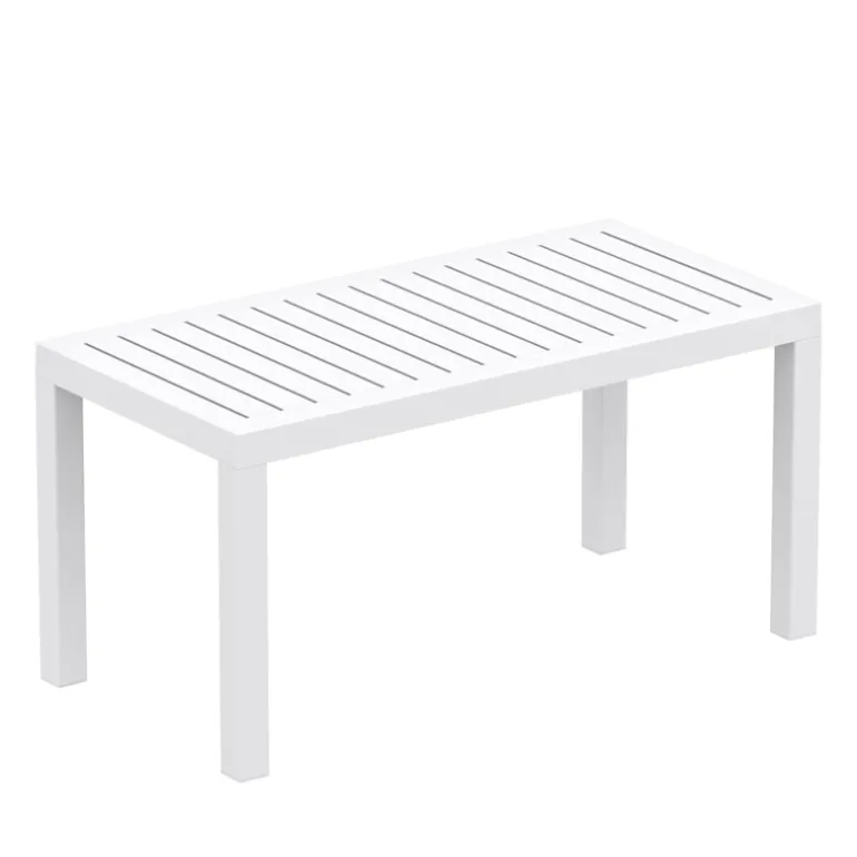 Ocean Table basse de jardin en résine rectangulaire