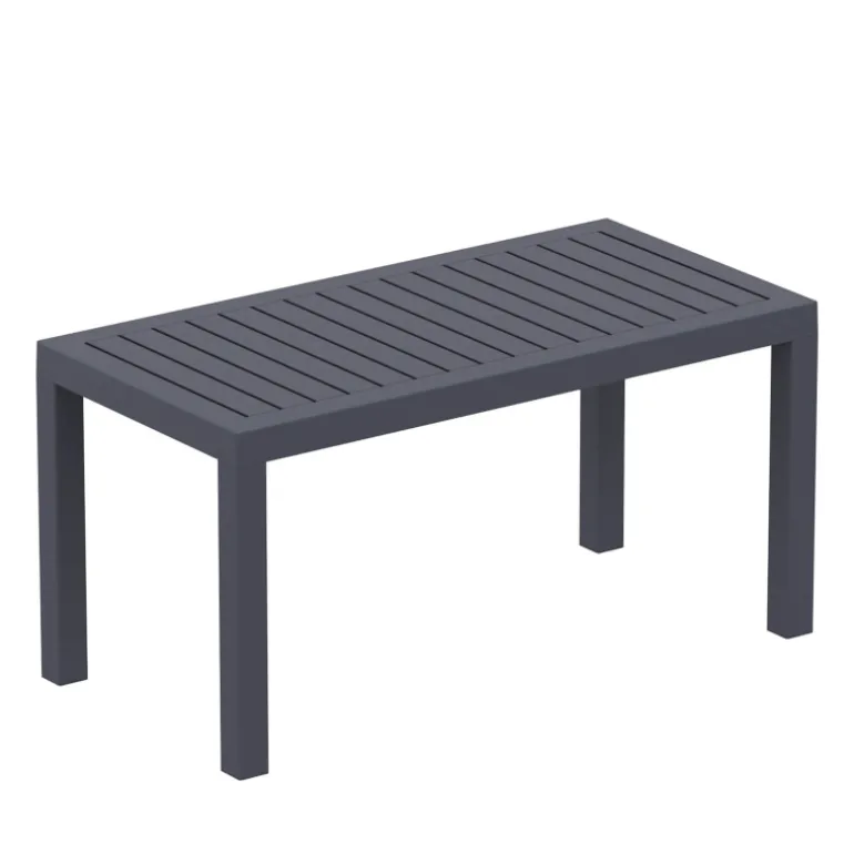 Ocean Table basse de jardin en résine rectangulaire
