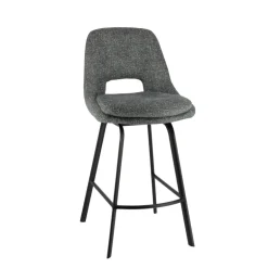 OlivierTabouret snack en tissu avec pieds en métal