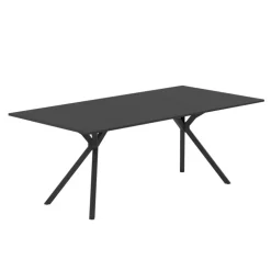Onyx Table design rectangulaire avec pieds en métal