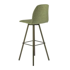 Osaka Tabouret de bar moderne en tissu et pieds en métal