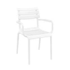 Paris Fauteuil de jardin empilable en polypropylène avec accoudoirs