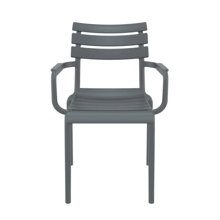 Paris Fauteuil de jardin empilable en polypropylène avec accoudoirs