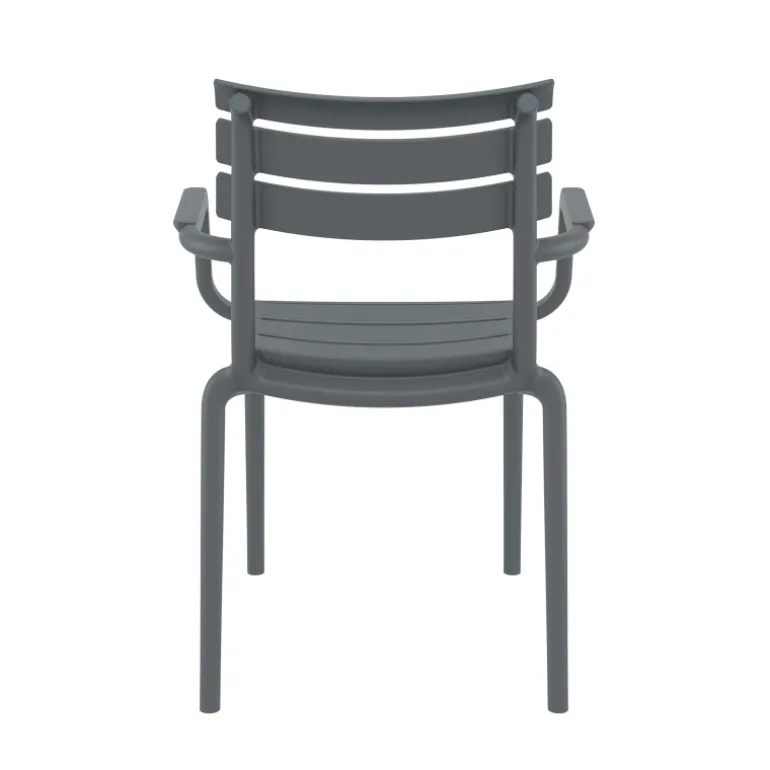 Paris Fauteuil de jardin empilable en polypropylène avec accoudoirs