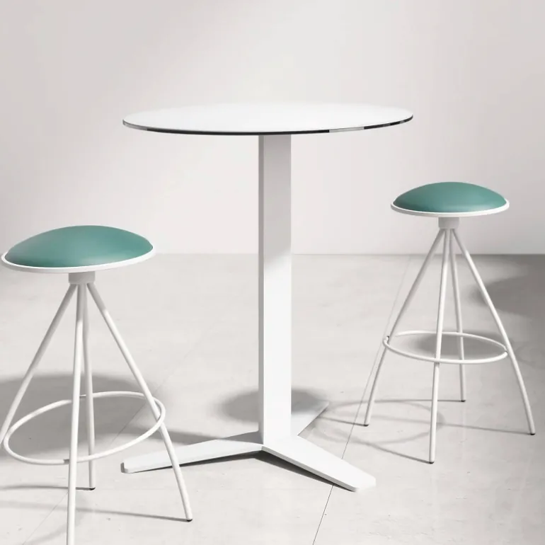 Peliccan Table snack ronde moderne en verre
