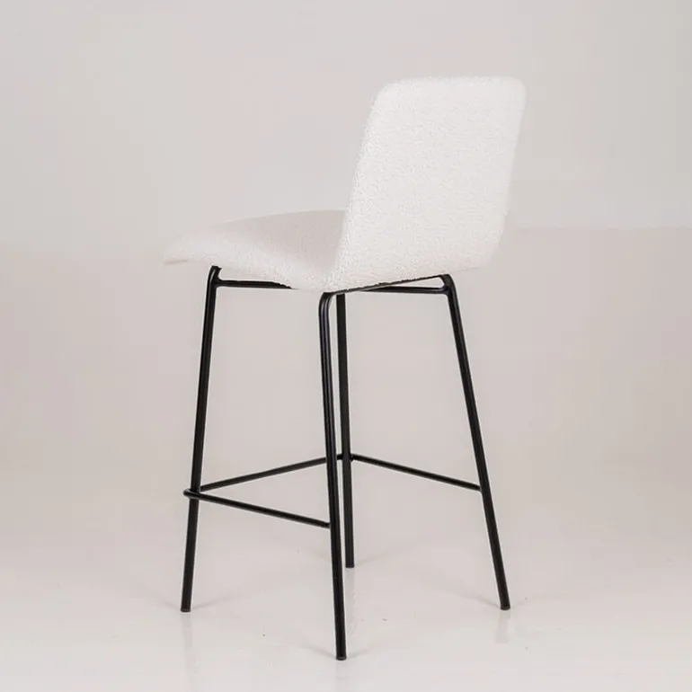 Plaza Tabouret snack moderne en tissu et pieds en métal