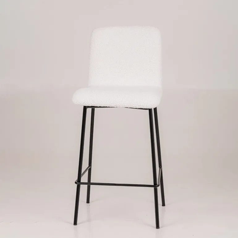 Plaza Tabouret snack moderne en tissu et pieds en métal