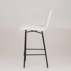 Plaza Tabouret snack moderne en tissu et pieds en métal