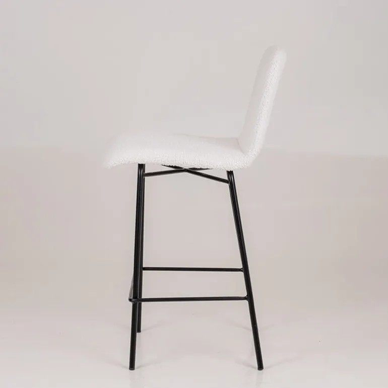 Plaza Tabouret snack moderne en tissu et pieds en métal