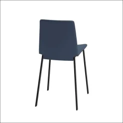 Primera Chaise belge moderne rembourrée en simili avec pieds en métal