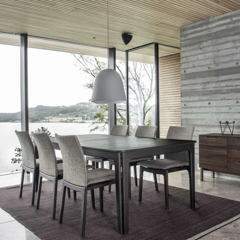 SM26/27 Table de salle à manger scandinave en placage bois avec allonges