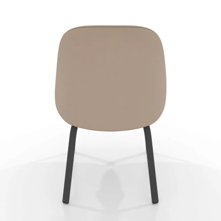 Sofia Chaise basse cosy en simili avec pieds en métal