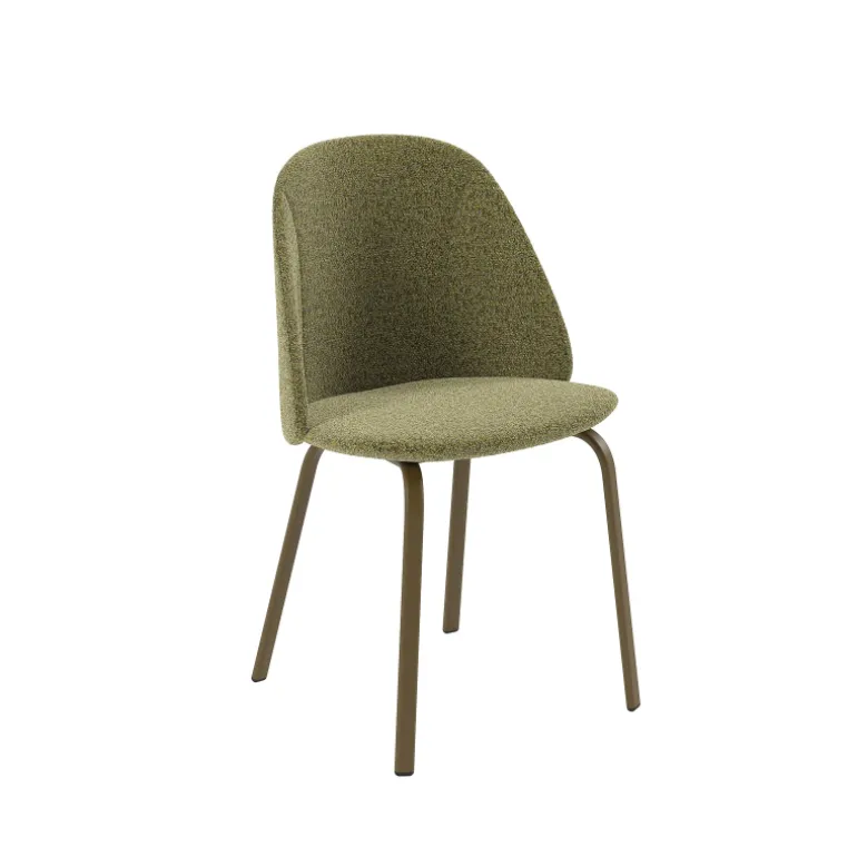 Sofia Chaise tissu confortable avec pieds en métal