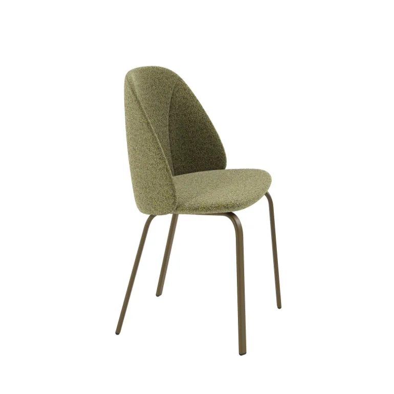 Sofia Chaise tissu confortable avec pieds en métal