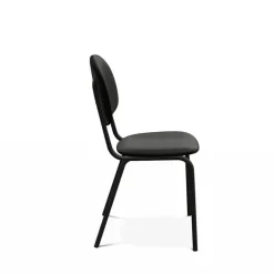 STR5 Chaise contemporaine en métal et en tissu fabriquée en Belgique