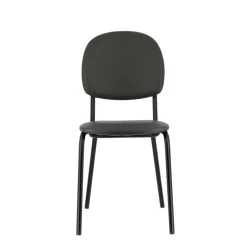 STR5 Chaise de cuisine en simili et métal