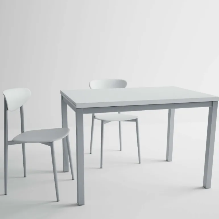 Toy métal Table de cuisine en verre avec rallonge hauteur 75 cm
