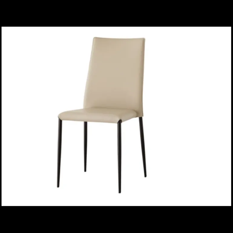 Trix Chaise italienne contemporaine en cuir
