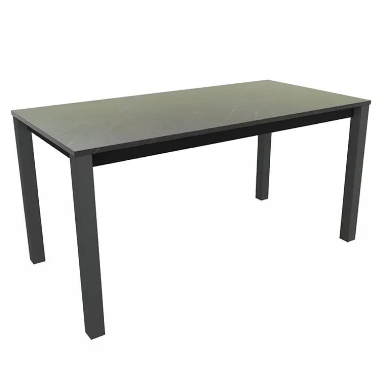 Verona Table snack rectangulaire belge en stratifié et pieds métal