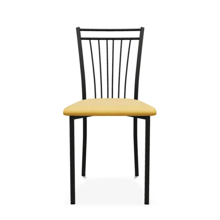 Viva Chaise contemporaine en métal et en tissu fabriquée en Belgique