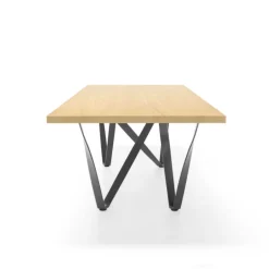 Wave Table design rectangulaire avec pied en métal